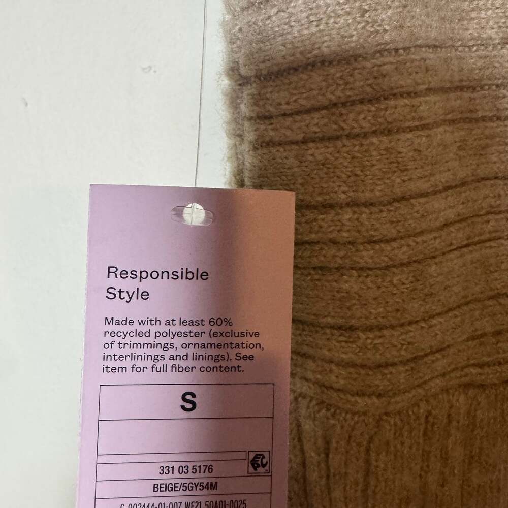 Wild Fable Sweater Skirt Womens Small Beige-Tan Mid-Rise Rib-Knit Column Maxi - Picture 5 of 5